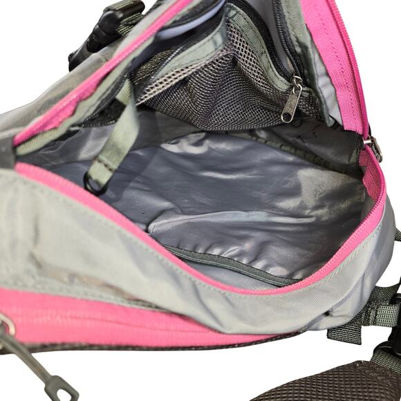 Patagonia One Crossbody Sling Pack Bag Gray Pink Hiking Outdoors Mint Cond 8L - Picture 6 of 8